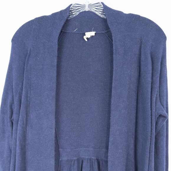 Eileen Fisher Cozy Viscose Stretch Knit Long Open Cardigan Womens Small Blue - Picture 7 of 16